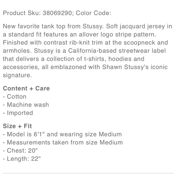 STÜSSY Signature Logo Stripe Band Tank Top Surfing Skateboard Hip Hop Shirt Art - Picture 12 of 14